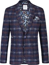 A fish named Fred- Blazer red / blue check wool - 58-EU