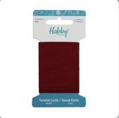Habby elastiek 1.5 mm | Bordeaux | 5 meter | Hobby - Knutselen - Naai elastiek