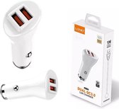 LDNIO C511Q Duo snelle USB Autolader met Lightning kabel voor Apple iPhone 12 / 11 / X / XS / XR / MAX / SE / 5 / 6 / 7 / 8 / Plus - Car Charger