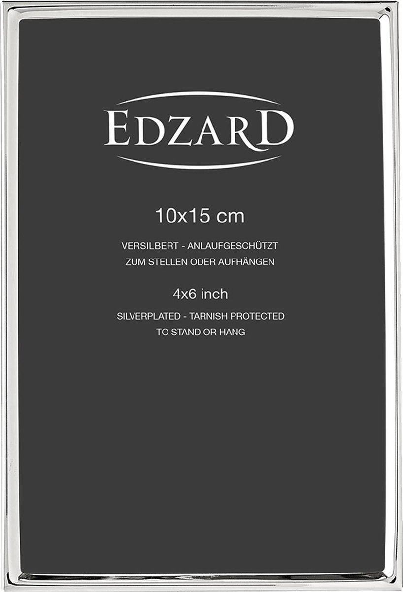 EDZARD Fotolijst 13x18 cm Zilver Vergulde Anlaufschutz Fluweel