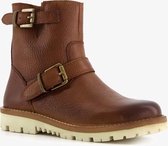 Groot gevoerde leren jongens boots - Cognac - Maat 33 - Echt leer