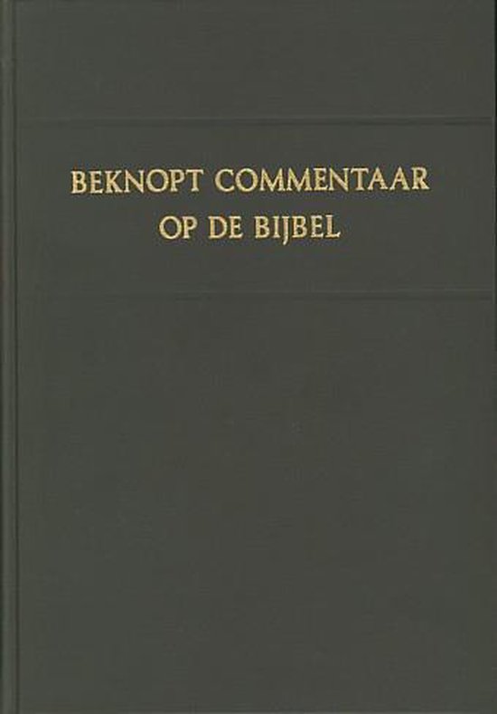 Omslag van Beknopt commentaar op de bijbel