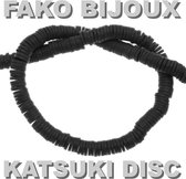 Fako Bijoux® - Perles Disque Katsuki - Perles Polymer - Perles Surf - Perles Argile - 6mm - 350 Pièces - Zwart