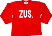 Shirt grote zus-zwangerschap aankondiging-rood-Maat 86