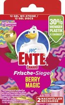 WC-Eend - Fresh Disc Navullingen - Berry Magic - met 2 navulbussen