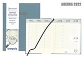 Brepols Agenda 2022 - Optivision NL - Optimaal leesbaar - Nature - 17,1 x 22 cm - Blauw