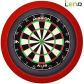 Dartbord met Verlichting Voordeelpakket (Rood) + Mission Axis + Lena Basic