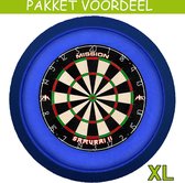 Dartbord met Verlichting Voordeelpakket (Blauw) + Mission Samurai 2 + Lena DeLuxe XL