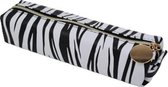Etui - Schooletui - Zebra - Zwart / Wit - Kunststof - Rechthoek - 22 x 5 x 5 cm