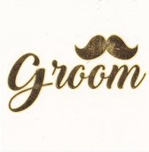 Verwijderbare tatoeage Groom Moustache - tatoeage - tattoo - bruidegom - vrijgezellenfeest - bruiloft - decoratie