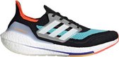 adidas Ultraboost 21 Heren - zwart/lichtblauw - maat 46 2/3