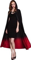 Boland - Cape Fade zwart/rood - Volwassenen - Viking - Halloween - Horror - Vampier