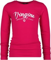 Vingino Longsleeve Logo Meisjes Katoen Rood Mt 104