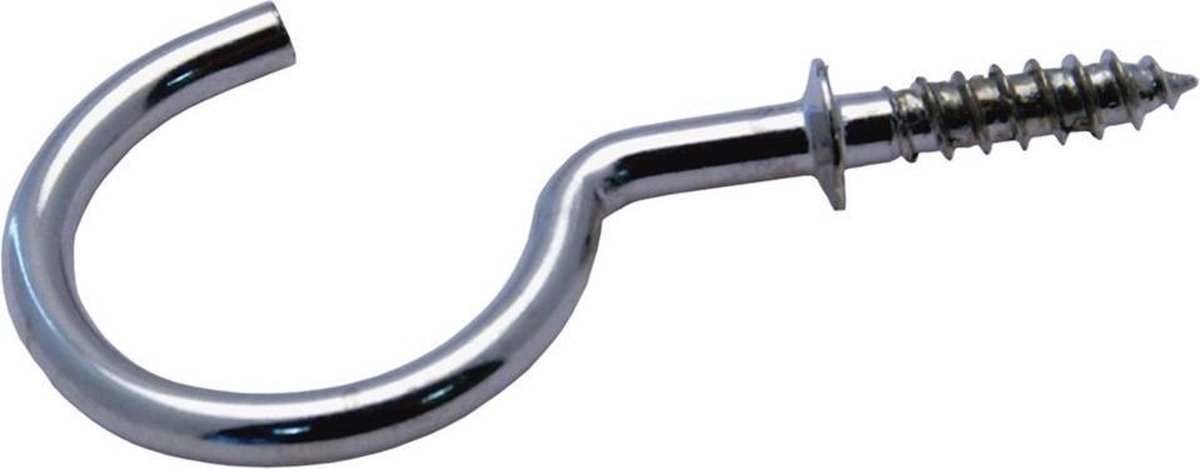GebuVolco 021 schroefhaak met borst 2.65x25 mm ijzer vernikkeld 021.00025.1320
