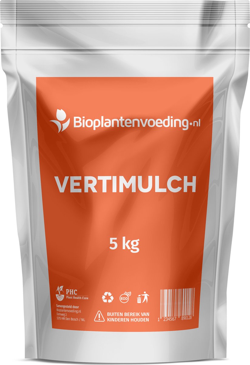 Vertimulch - 5 kg - All-in-one oplossing voor uw bodem - Voorkomt ziekten - Bevat Mycorrihiza, Humus, Yucca, Zeewier