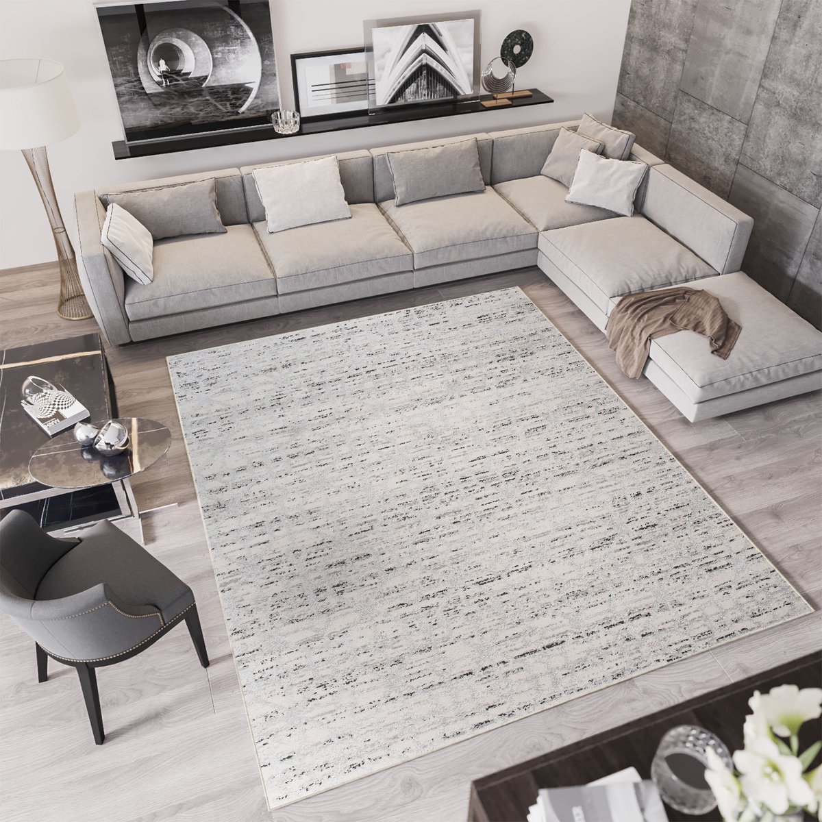 Tapiso Troya Vloerkleed Woonkamer Slaapkamer Creme Vintage Patroon Design Eyecatcher Interieur Stijlvol Woonsfeer Modern Trendy Duurzaam Hoogwaardig Tapijt Maat - 120x170 Creme2
