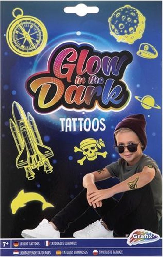Dezelfde hier Trouwens Plaktattoos Glow in the Dark voor Kinderen - Jongens Tattoos | bol.com