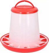 Voersilo voor kippen. Dia 17x26 cm. Inhoud voor ca. 3 kilo voer. Chicken feeder PL