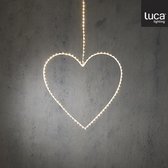 Luca Lighting Hart Hangend met Klassiek Witte LED Verlichting - H108 x Ø38 cm - Wit