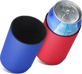 kwmobile 2x 330ml Can blikjeskoeler - Voor bier- en frisdrankblikjes - Koeler voor drankblikjes in rood / donkerblauw - 6,5 x 10 cm