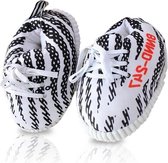 Yeezy Sneakersloffen - Zebra Adidas - Sneaker Pantoffels - Boost 350 - Unisex - Wit Gestreept - Maat Onesize