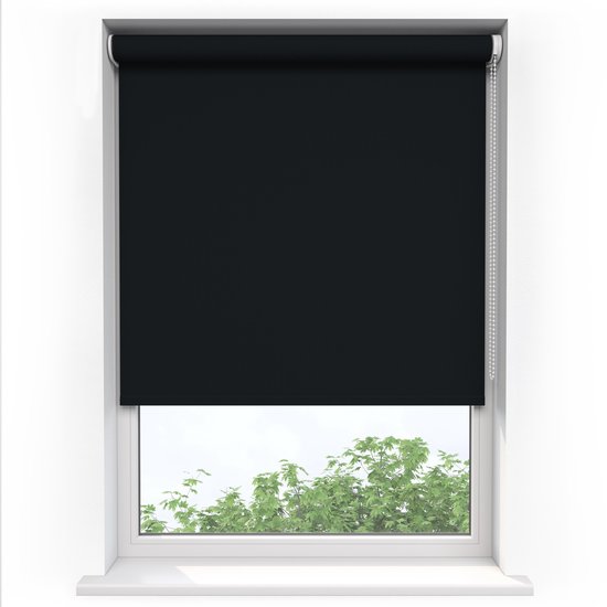 Sunsta Rolgordijn Verduisterend Zwart - 150 x 190 cm - Inkortbaar - Blackout