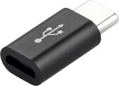 Micro USB naar USB C - Zwart - Micro USB verloop -  USB C Verloop - Klein formaat - USB adapter
