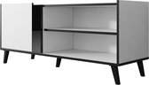 TV-Meubel Fresh - Wit - Zwart - 120 cm