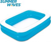 Summer Waves Opblaaszwembad | 2-Rings | 200 x 150 x 51 cm | Blauw