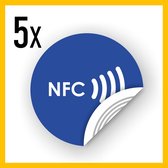 NFC tag stickers 5 stuk rond voor Iphone en Android. RFID NFC stickers. Reclame stickers.