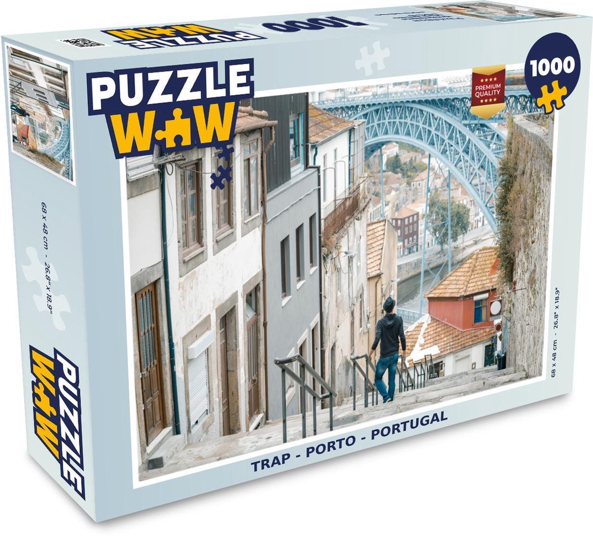 Afbeelding van product PuzzleWow  Puzzel Trap - Porto - Portugal - Legpuzzel - Puzzel 1000 stukjes volwassenen