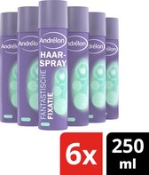 Andrelon Styling Haarspray - Fantastische Fixatie - maakt je haar niet plakkerig of hard - 6 x 250 ml