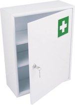 Medicijnkast met 1 deur gemaakt van metaal in wit voor wandmontage