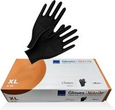Abena | Classic Nitril handschoenen | Poedervrij | 100 stuks | Maat XL | Zwart | Medisch