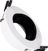 Inbouwframe Ø 90 mm | conische kantelbare inbouwspot zwart/wit | boorgat Ø 70 mm