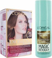 L'Oréal Excellence Creme 6.3 Donker Goudblond + Magic Retouch Uitgroeispray Donkerblond 75 ml Pakket