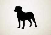 Entlebucher sennenhond - Silhouette hond - L - 76x75cm - Zwart - wanddecoratie