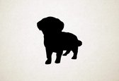 Beaglier - Silhouette hond - M - 64x60cm - Zwart - wanddecoratie