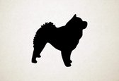 Chow Chow - Silhouette hond - XS - 25x26cm - Zwart - wanddecoratie