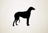 Scottish Deerhound - Silhouette hond - XS - 24x28cm - Zwart - wanddecoratie