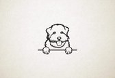 Irish Glen of Imaal Terrier - hond met pootjes - XS - 16x20cm - Zwart - wanddecoratie
