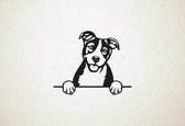 Basenji - hond met pootjes - M - 60x72cm - Zwart - wanddecoratie