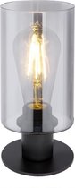 Moderne Tafellamp - Smoked Glas - Metaal - Zwart | Lomé