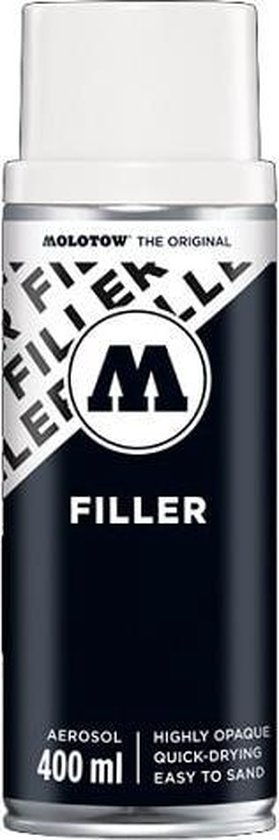 Foto: Molotow urban fine art 400ml can special primer white professionele primer wit primer voor vrijwel alle ondergronden