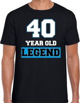 40 legend verjaardag t-shirt zwart - heren - veertig jaar cadeau shirt M