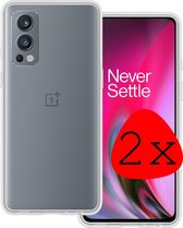 Oneplus Nord 2 Hoesje Silicone Case - Oneplus Nord 2 Case Transparant Siliconen Hoes - Oneplus Nord 2 Hoes Cover - Transparant - 2 Stuks