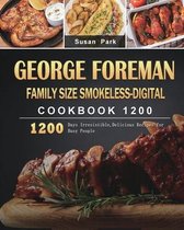 George Foreman Family Size Smokeless-Digital Cookbook 1200