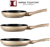 Imperial Collection Set van 3 Braadpannen Inductie (20cm, 24cm, 28cm) Gouden