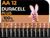 Duracell Plus AA-batterijen (12 stuks), 1,5V-alkaline batterijen, LR6 MN1500