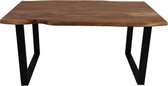 Eettafel live edge - 180x90 cm - acaciahout/ijzer